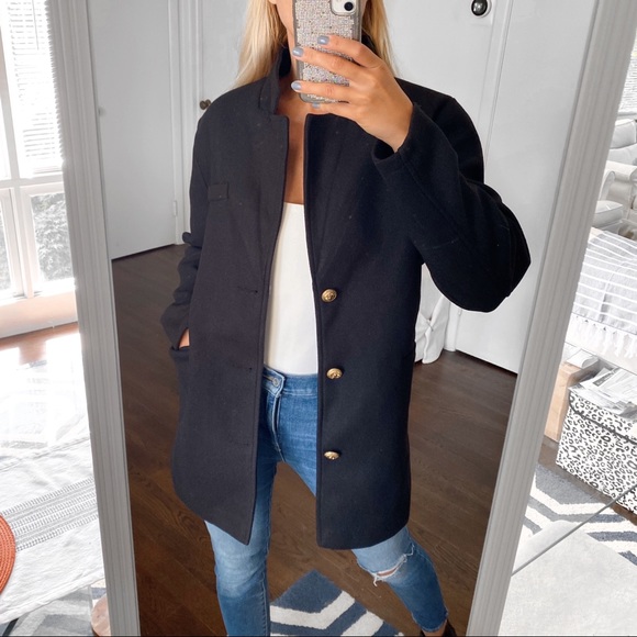 🖤 ELEGANT CONTEMPORARY BLACK COAT! - Picture 7 of 12